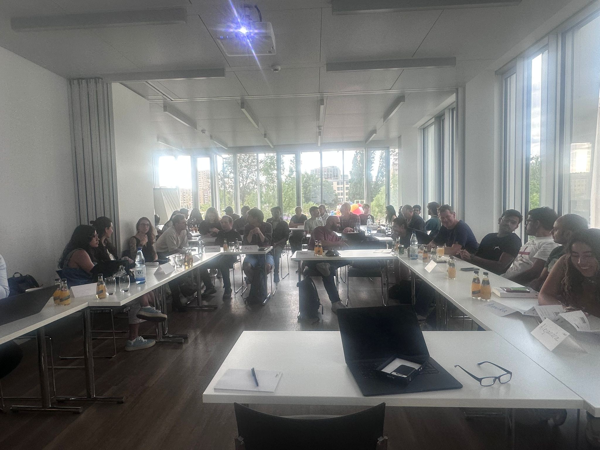 Attendees seated for the FirstFriday Berlin session